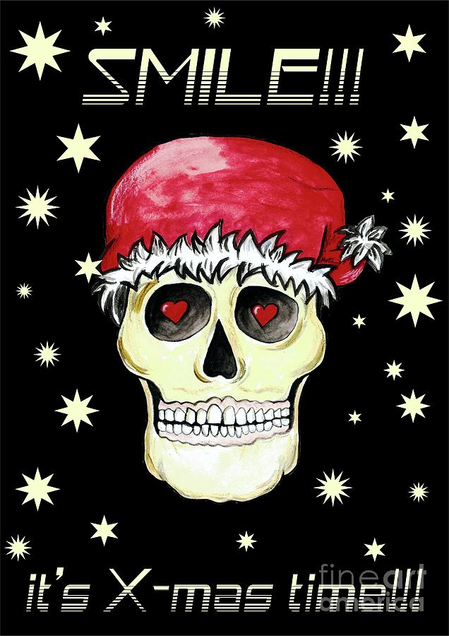 Smile  Its X-mas time Mixed Media by Cris Motta