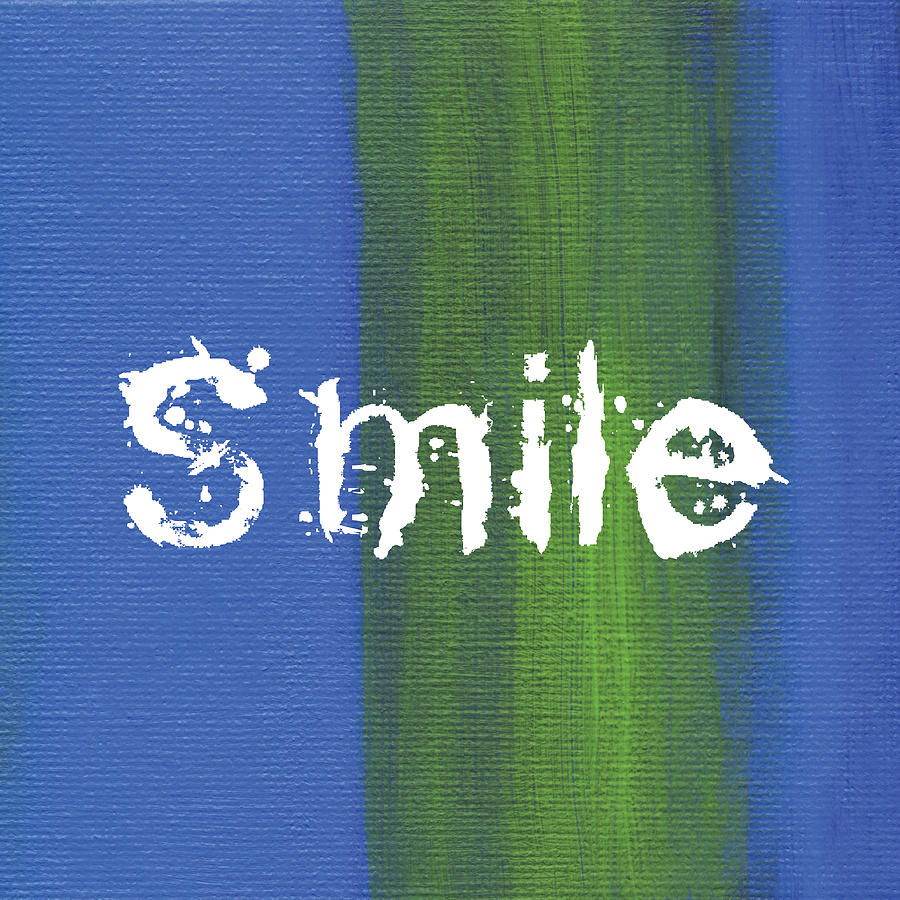 Typography Mixed Media - Smile by Kathleen Wong