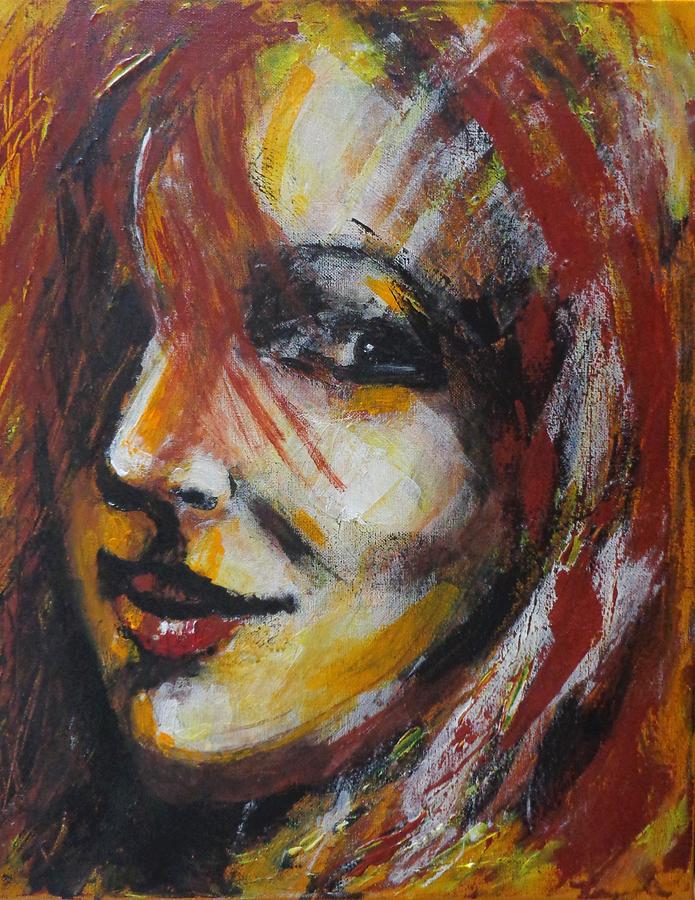 Smile - Portrait Of A Woman Painting by Carmen Tyrrell