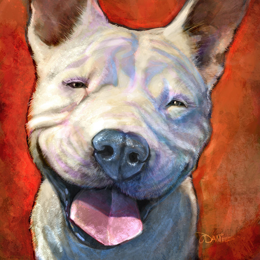 Dog Painting - Smile by Sean ODaniels