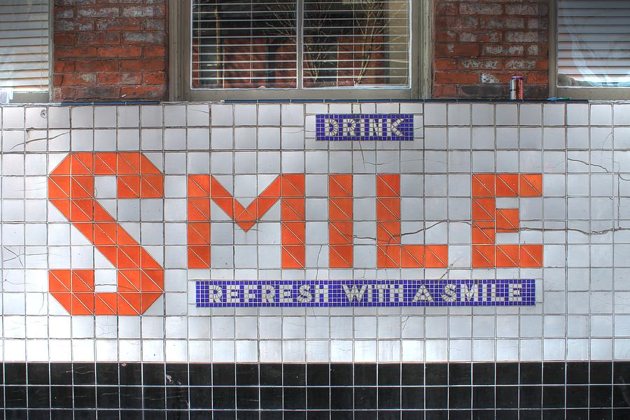 Smile Sign Soda Soulard  Missouri Drink Refresh Photograph by Jane Linders