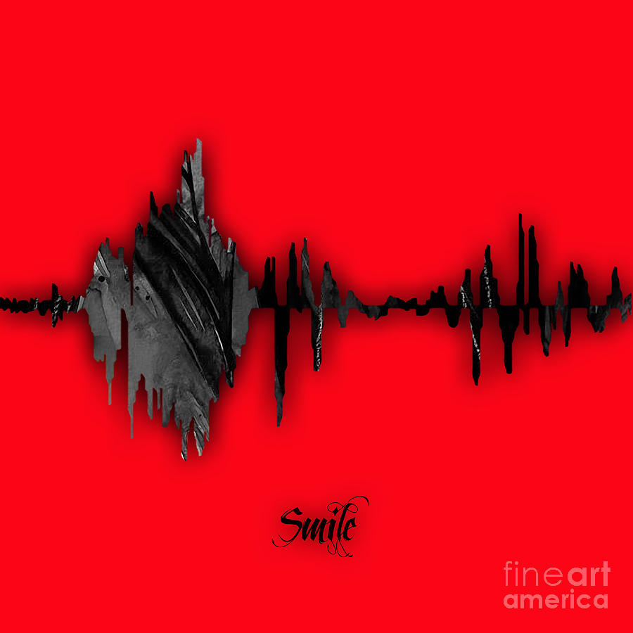 Smile Sound Wave Mixed Media by Marvin Blaine