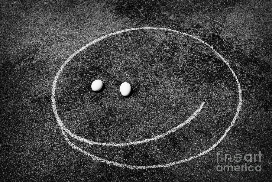 Smiley - Chalk n Eggs Photograph by Aimelle Ml
