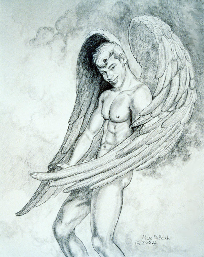 Smiling Angel Painting by Marc DeBauch