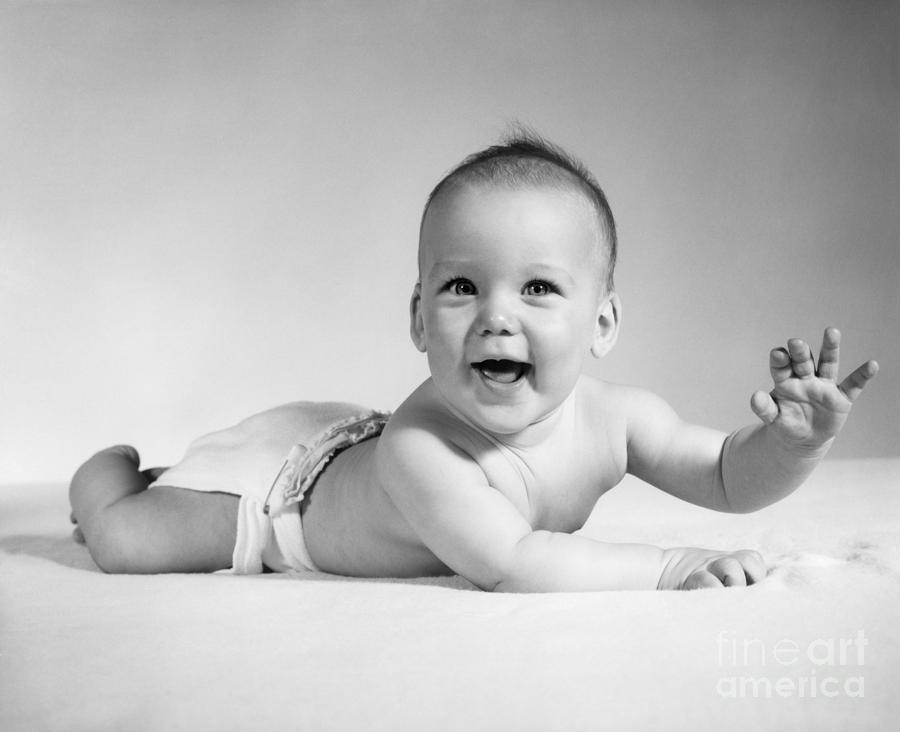 Smiling Baby, C. 1960s Photograph by H. Armstrong Roberts/ClassicStock