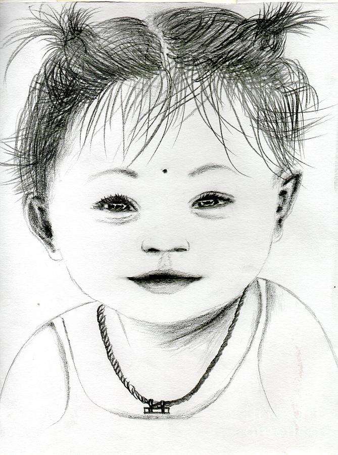 baby smile sketch