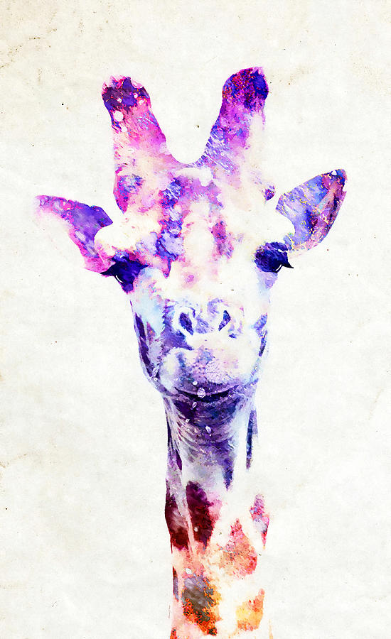 Smiling Giraffe Mixed Media by Stacey Chiew - Fine Art America