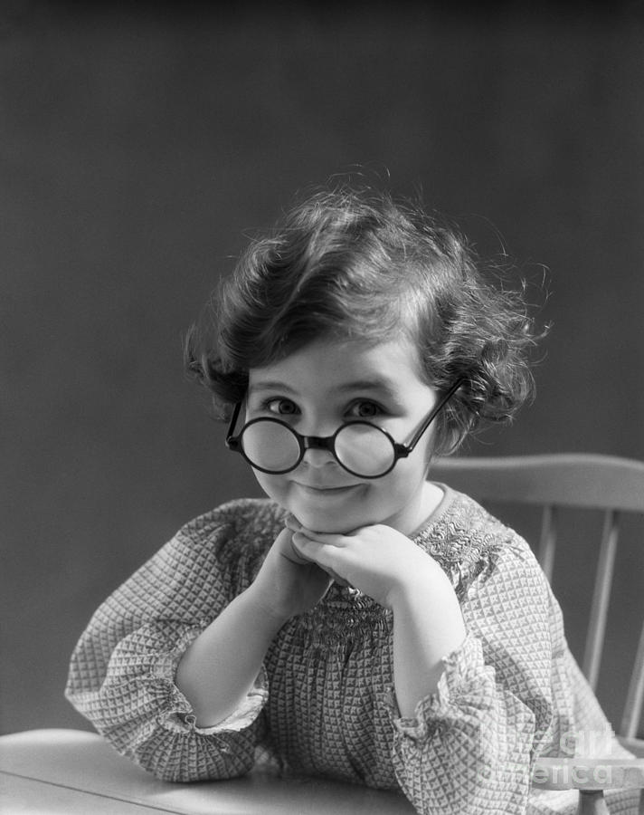 Smiling Girl In Round Eyeglasses Photograph by H Armstrong Roberts ClassicStock