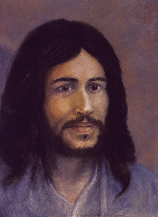 Smiling Jesus Painting by Miriam A Kilmer