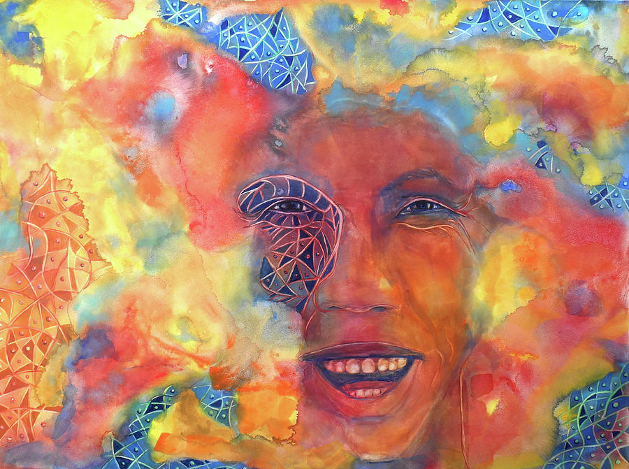 Smiling Muse No. 2 Painting by Cora Marshall