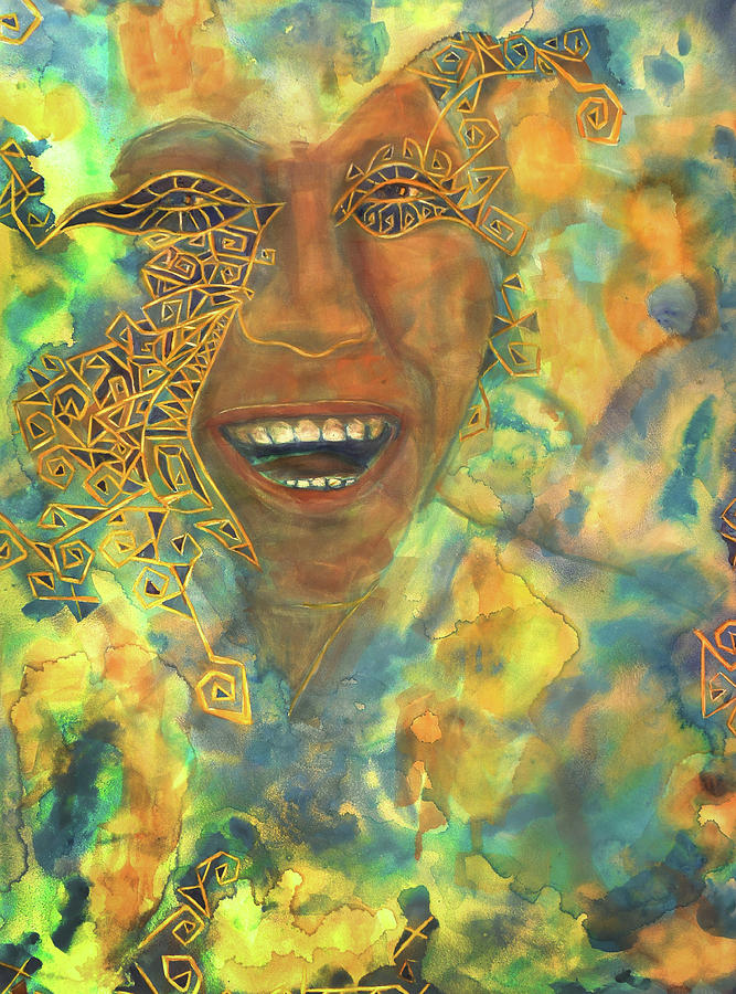 Smiling Muse No. 3 Painting by Cora Marshall