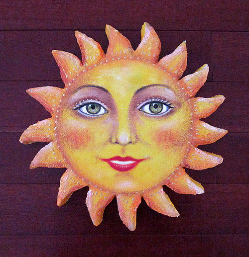 smiling sun painting