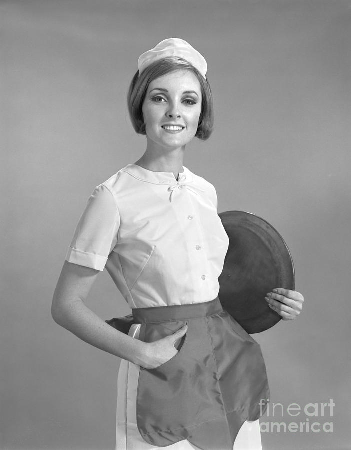 Smiling Waitress In Uniform, C.1960s Photograph by H. Armstrong Roberts/ClassicStock