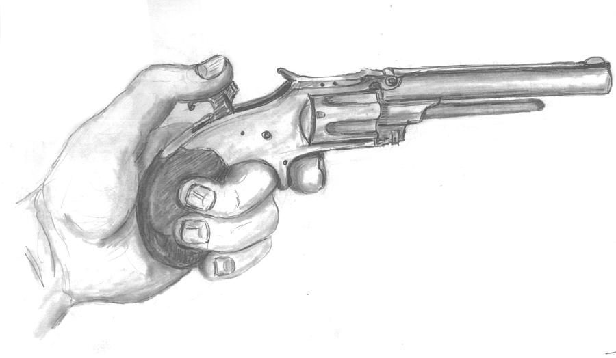 Antique Drawing - Smith and Wesson circa 1859 by Kevin Callahan
