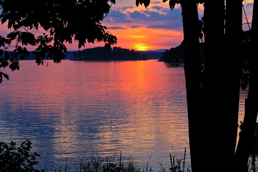 Smith Mountain Lake Sunset Photograph by The James Roney Collection