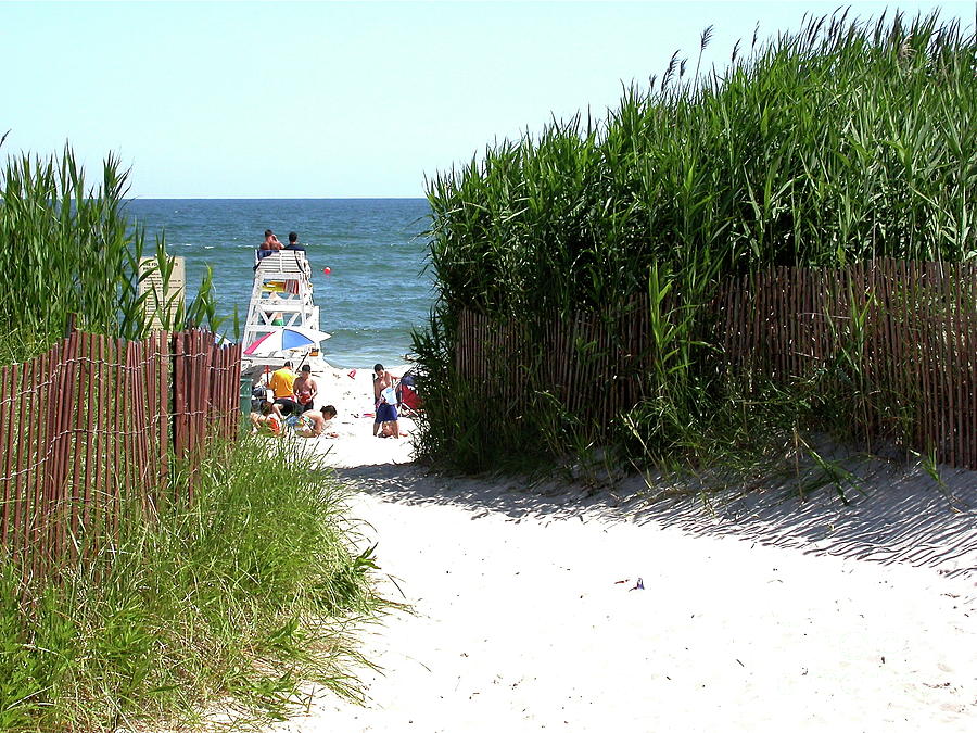 Summer Photograph - Smith Point Beach by Paul Leskowicz