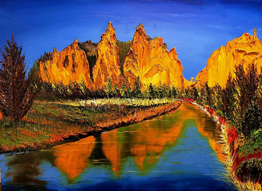 Smith Rock At Sunset 2 Painting by James Dunbar