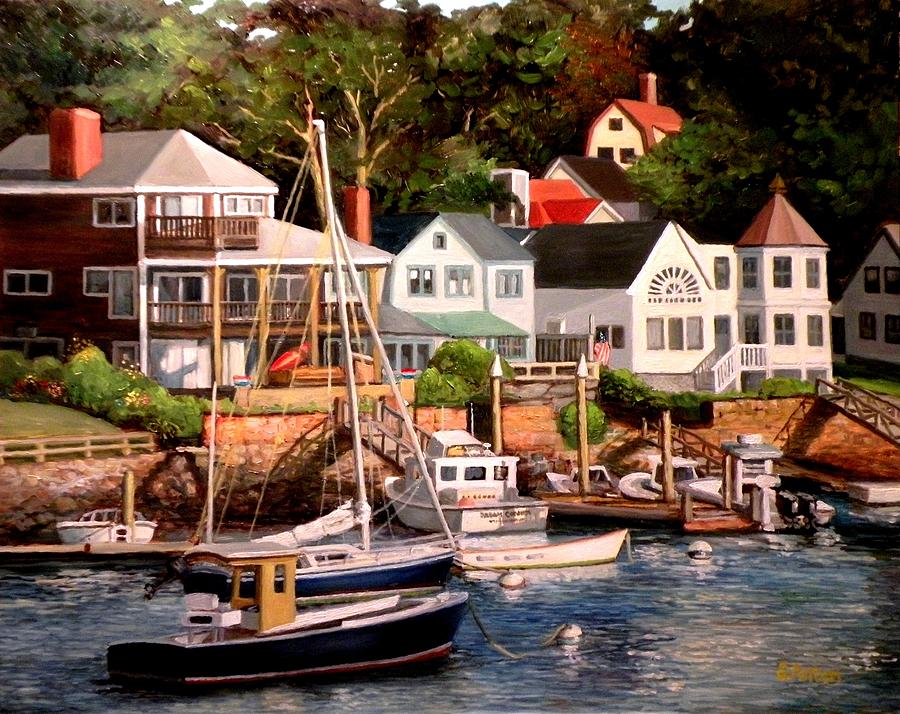 Smiths Cove Gloucester Painting by Eileen Patten Oliver