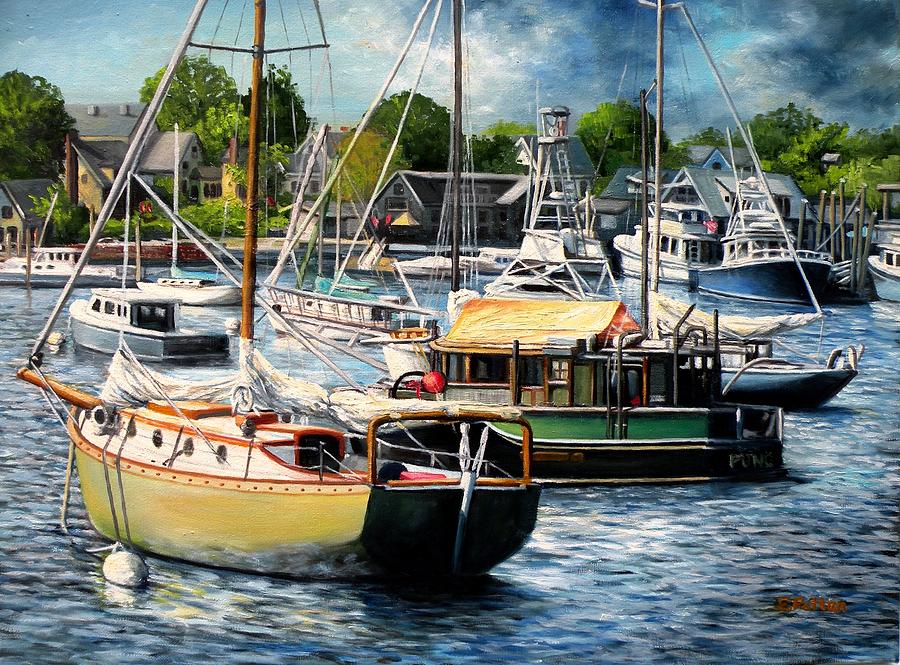 Smiths Cove Gloucester MA Painting by Eileen Patten Oliver