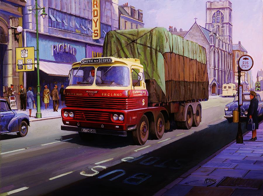 Smiths Scammell Routeman II Painting by Mike Jeffries