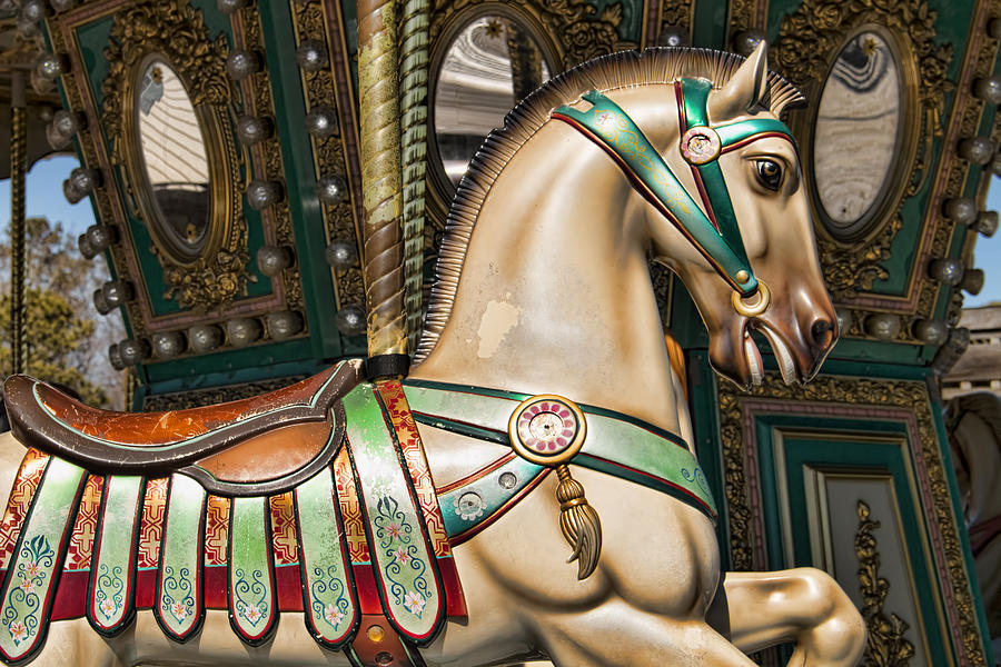 Smithville Roman Carousel Pony Photograph by Kristia Adams