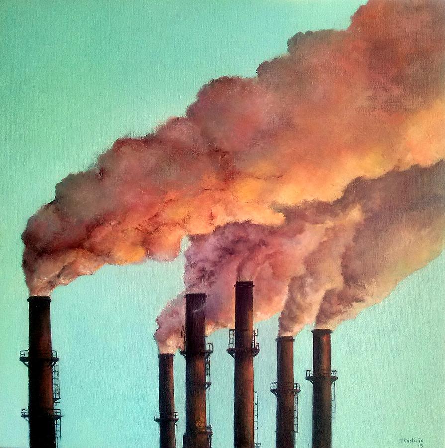 Smog industrial II Painting by Tomas Castano