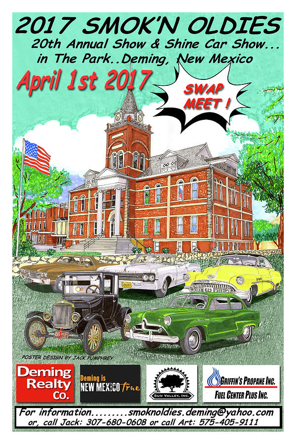 Smok in Oldies Car Show Poster Painting by Jack Pumphrey