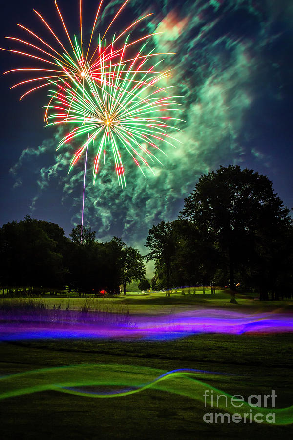  Celebrate - Smoke and Fireworks Photograph by Joann Long