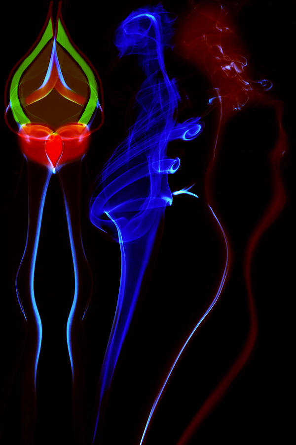 Smoke Art - Intimacy Photograph by Kiran Joshi