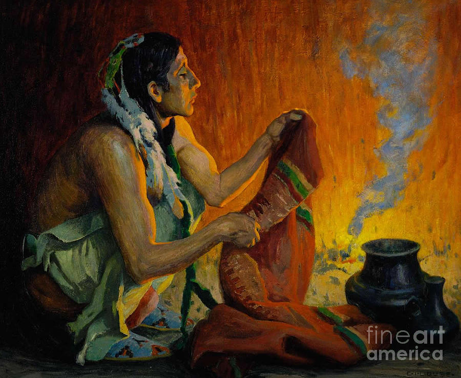 Smoke Ceremony Painting by Celestial Images