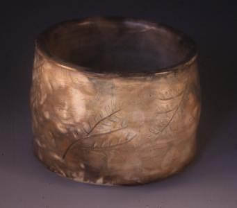 Earthenware Ceramic Art - Smoke Fired Bowl by Megan Burns Earthenware Ceramic Art - Smoke Fired Bowl by Megan Burns