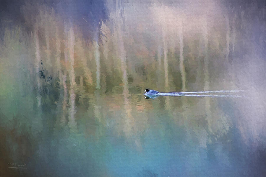 Smoke On The Water Painting by Theresa Campbell