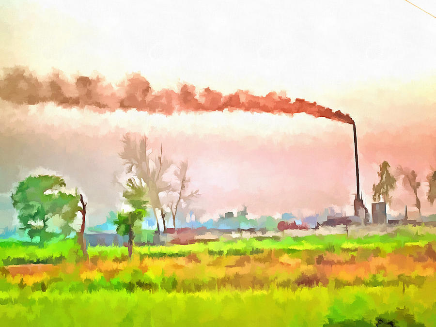 Smoke pollution marring the landscape Photograph by Ashish Agarwal