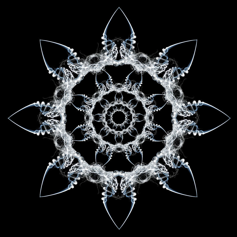 Abstract Photograph - Smoke Snowflake by Edward Durbin
