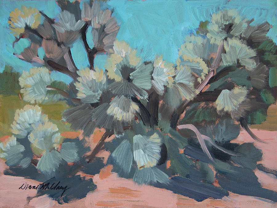 Smoke Tree at Santa Rosa Mountains Painting by Diane McClary
