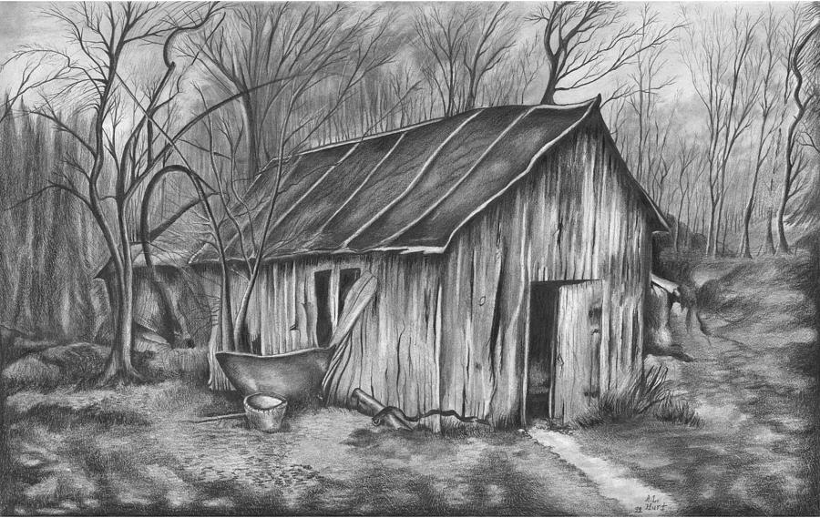 Smokehouse Drawing by Anthony L Robert S Hurt - Fine Art America