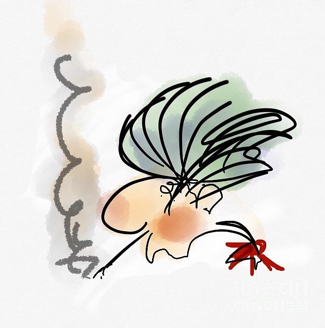 Smoker Digital Art by Bob Ivens