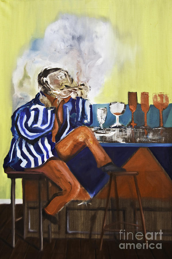 Smoker Painting by James Lavott