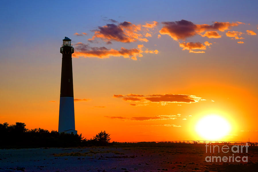 Sunset Photograph - Smokestack Barnegat by Olivier Le Queinec