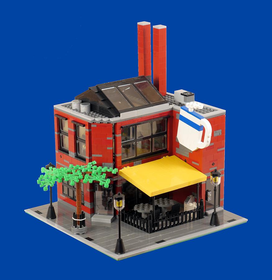 Coffee Photograph - Smokestacks Coffee House - Lego Building by Brian Lyles
