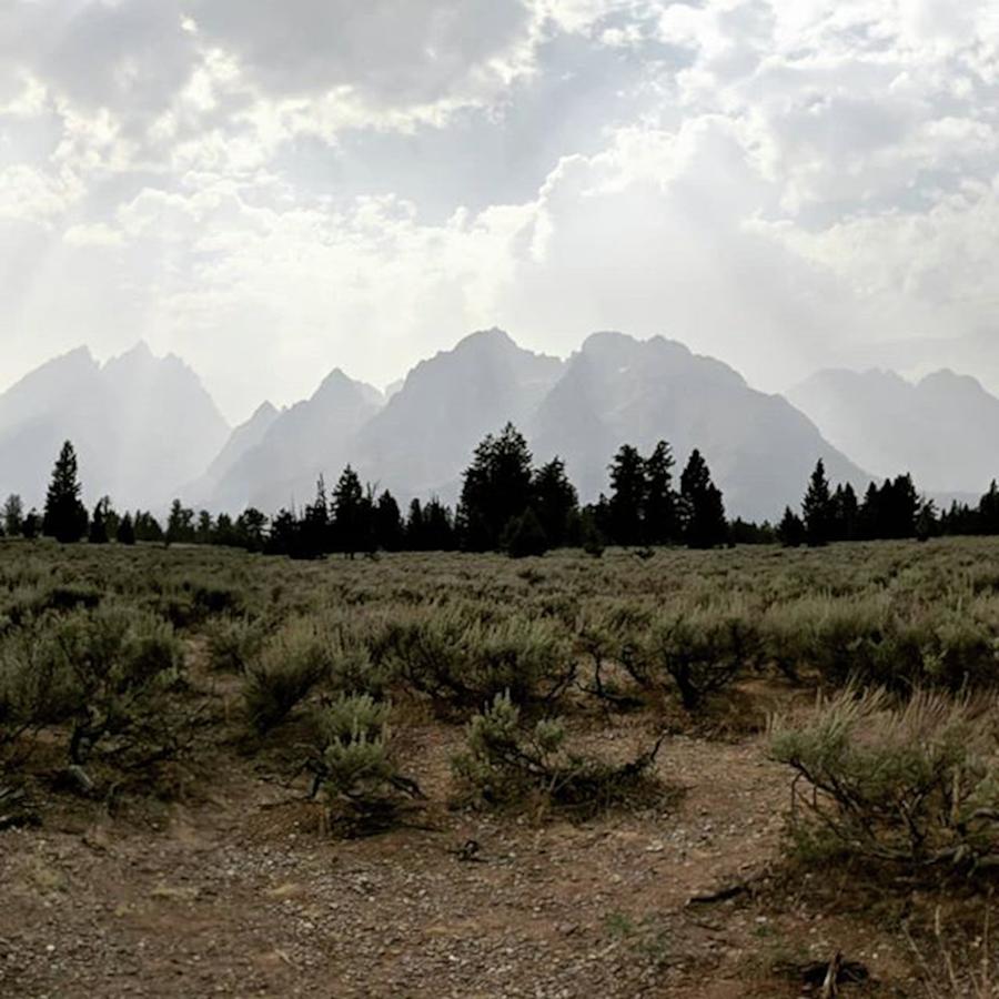 Travel Photograph - Smokey And Mysterious @grandtetonnps by Sarah Marie
