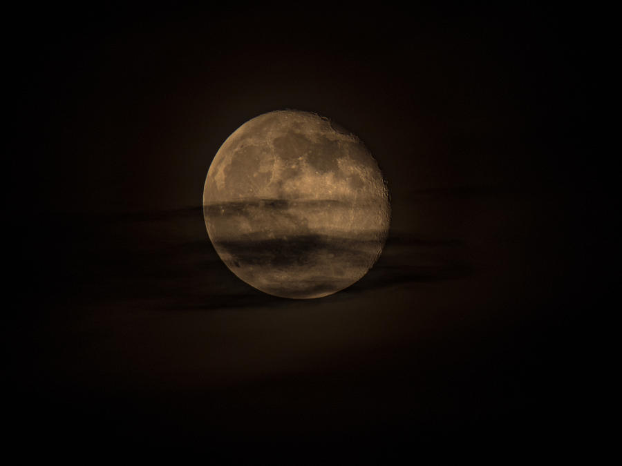 Smokey Moon Photograph by Jerry Connally