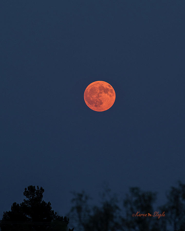 Smokey Moon Photograph by Karen Slagle