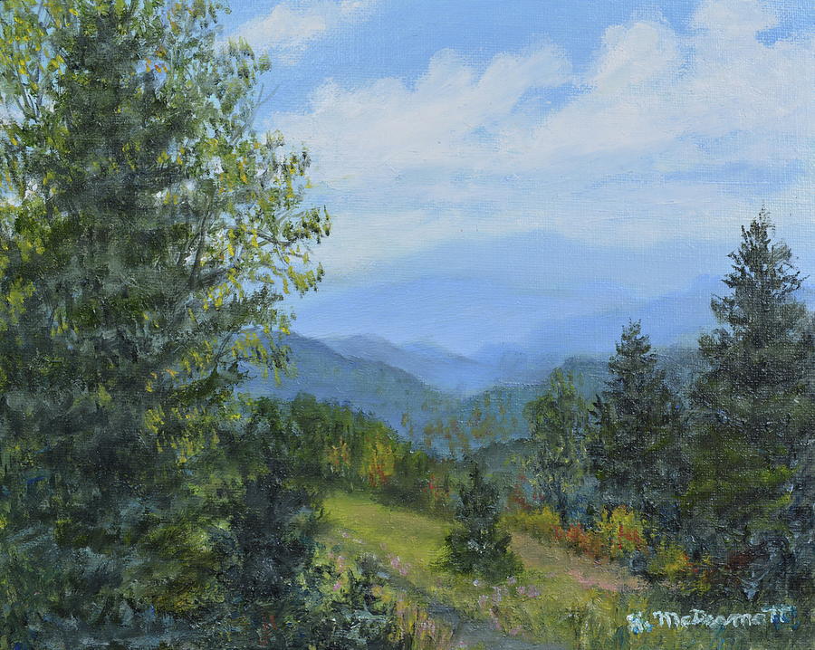 Smokey Mountain Overlook Painting by Kathleen McDermott