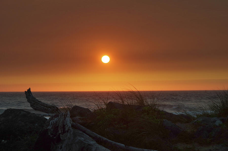 Smokey Sunset Photograph by Adria Trail