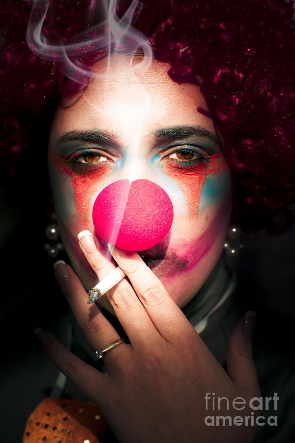 Smoking Clown Photograph by Jorgo Photography