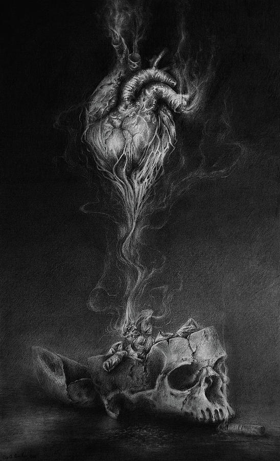 Smoking Heart Drawing by Ciprian Dudas - Fine Art America