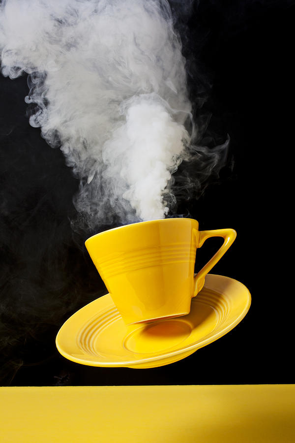 Smoking hot coffee Photograph by Garry Gay