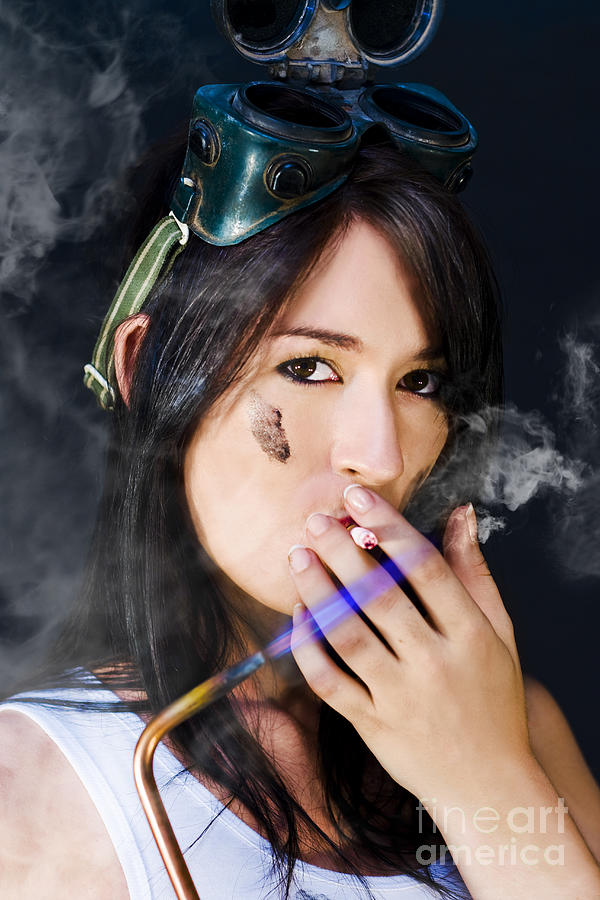Smoking Hot Mechanic Photograph by Jorgo Photography