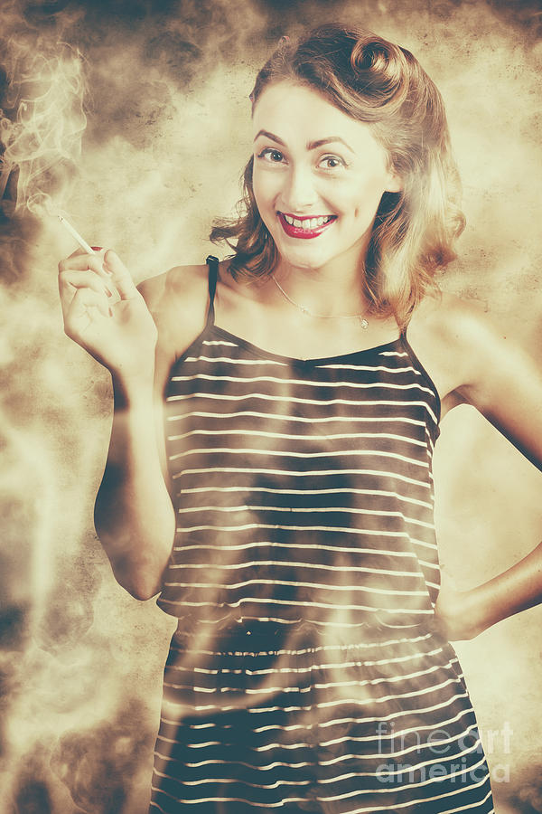 Smoking hot pin-up housewife Photograph by Jorgo Photography